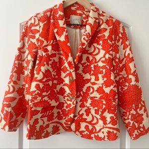Loft floral linen blazer - size 0P
